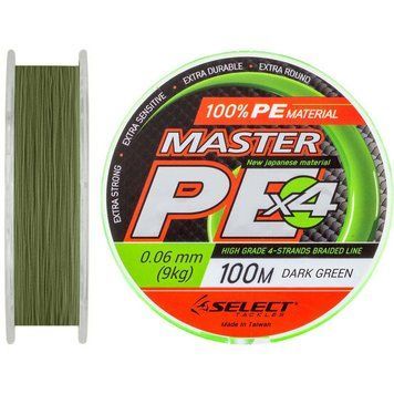 Шнур Select Master PE 100m 0.14мм 17кг темн.-зел. 1870.01.44 фото
