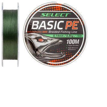 Шнур Select Basic PE 100m (темн-зел.) 0.26mm 45LB/20.8kg 1870.27.68 фото