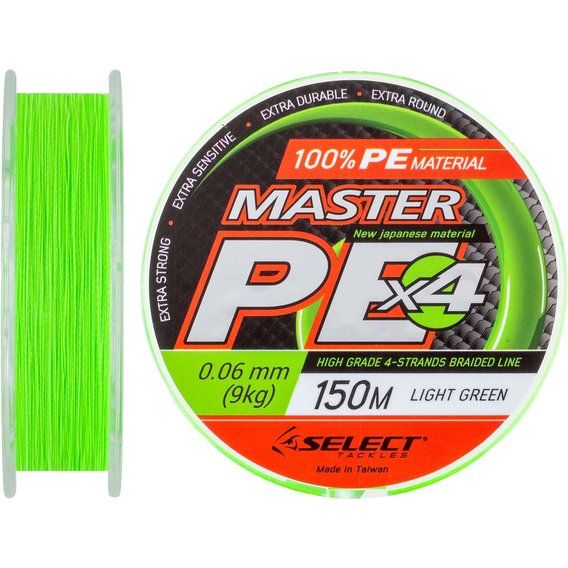 Шнур Select Master PE 150m (салат.) 0.12мм 15кг (Шнур) 1870.01.52 фото