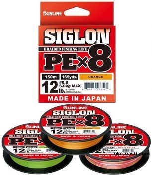 Шнур Sunline Siglon PE х8 150m (мульти.) #3.0/0.296mm 50lb/22.0kg 1658.10.07 фото
