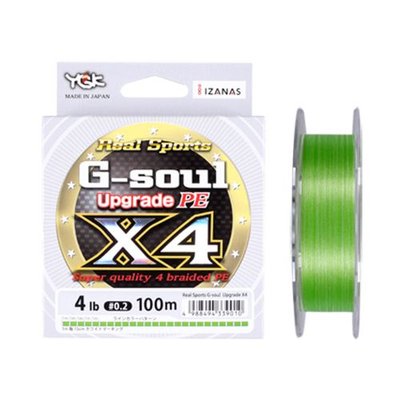 Шнур YGK G-Soul X4 Upgrade 100m #0.2/4lb ц:салатовый (Шнур) 5545.01.31 фото