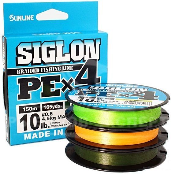 Шнур Sunline Siglon PE х4 150m (оранж.) #0.8/0.153mm 12lb/6.0kg 1658.09.31 фото