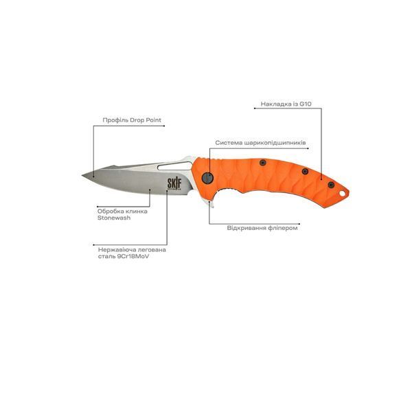 Ніж Shark II SW Skif /Orange/ 1765.02.96 фото