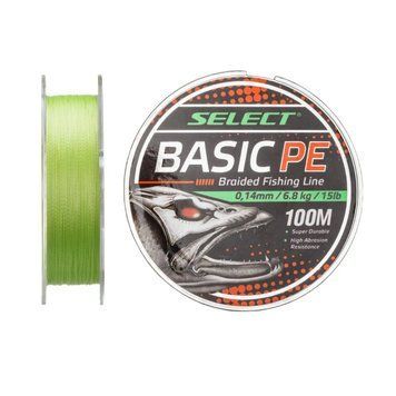 Шнур Select Basic PE 100m (салат.) 0.16mm 18LB/8.3kg 1870.27.50 фото