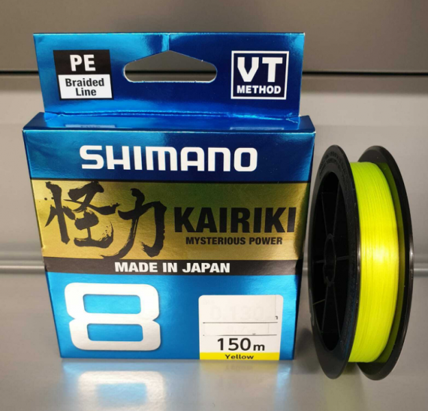 Шнур Shimano Kairiki 8 PE (Желтый) 150m 0.23mm 22.5kg (Шнур) 2266.97.06 фото